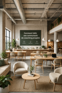Une réunion dans un espace de coworking chaleureux et collaboratif