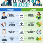 Illustration représentant un leader inspirant guidant son équipe vers le succès.