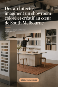 Showroom coloré et créatif d'une marque australienne à Melbourne