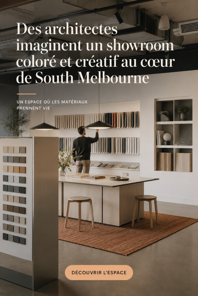 Showroom coloré et créatif d'une marque australienne à Melbourne