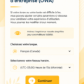 Capture d'écran de l'interface de connexion d'email d'entreprise.
