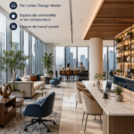 Aménagement de bureau moderne favorisant la collaboration