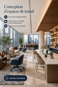Aménagement de bureau moderne favorisant la collaboration