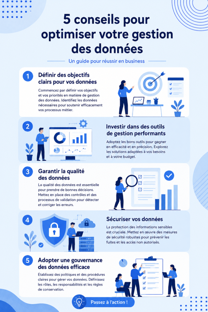 Image illustrant une femme en train de travailler sur la gestion de ses données avec des outils numériques.