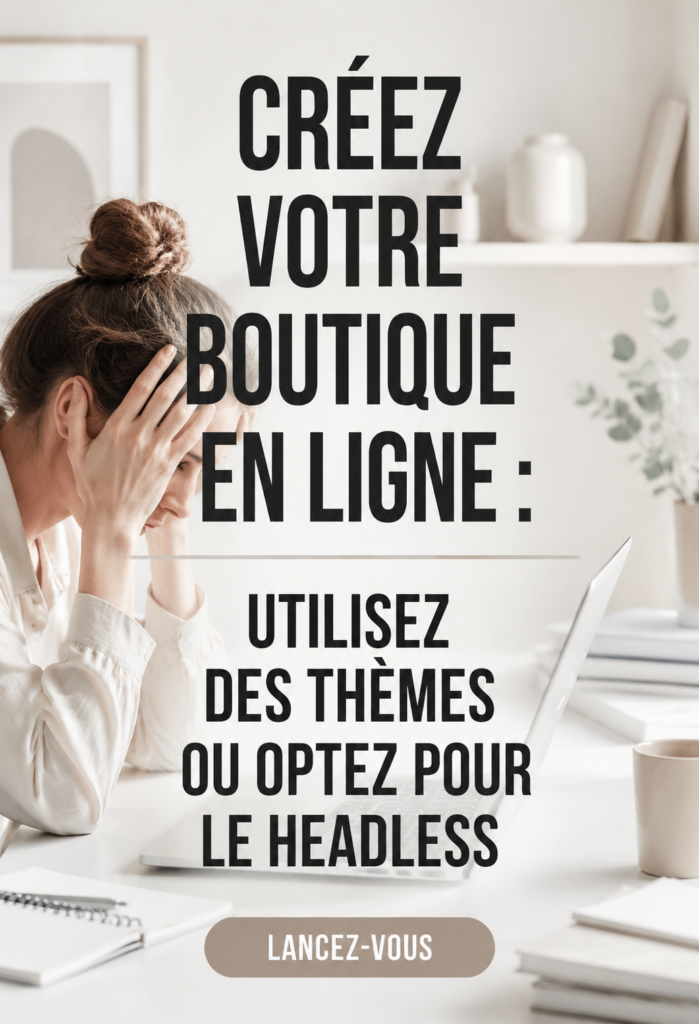 Femme d'affaires travaillant sur son ordinateur pour créer une boutique en ligne.
