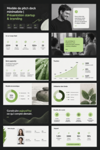 Un exemple de présentation minimaliste pour une startup.