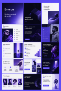 Un design de profil moderne avec des éléments créatifs qui attirent l'attention.