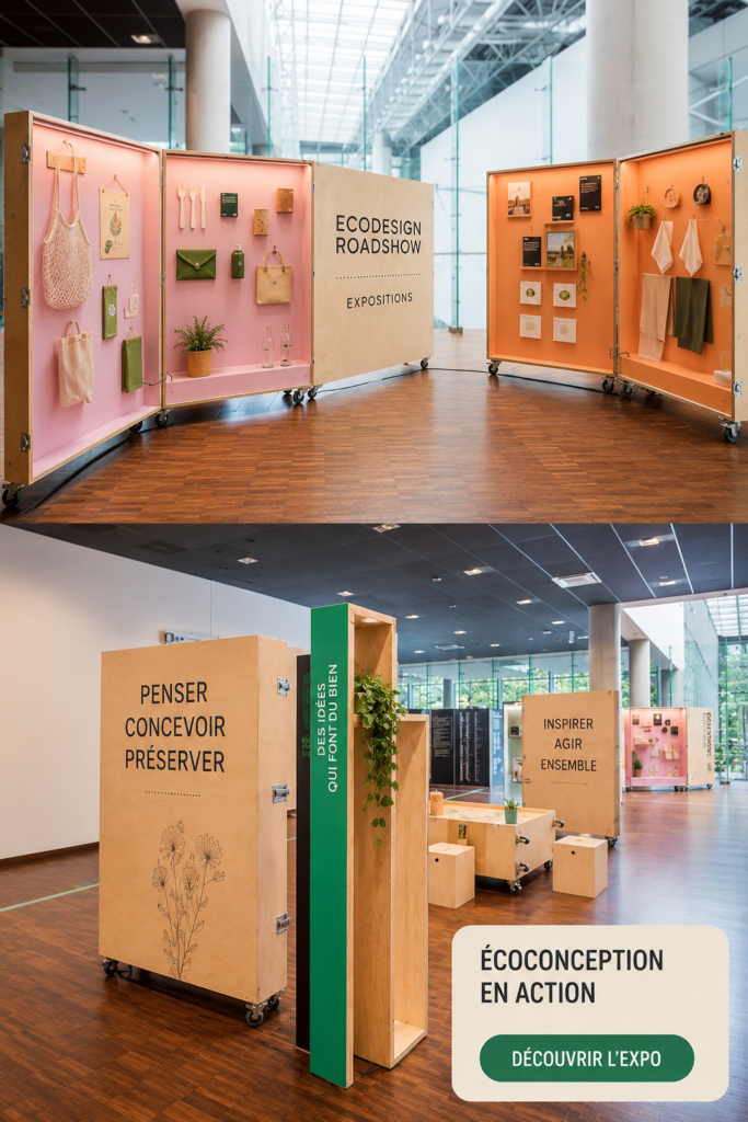 Un espace de travail écoresponsable intégrant des éléments d'écodesign.