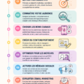 Femme souriante utilisant son ordinateur pour le marketing numérique.