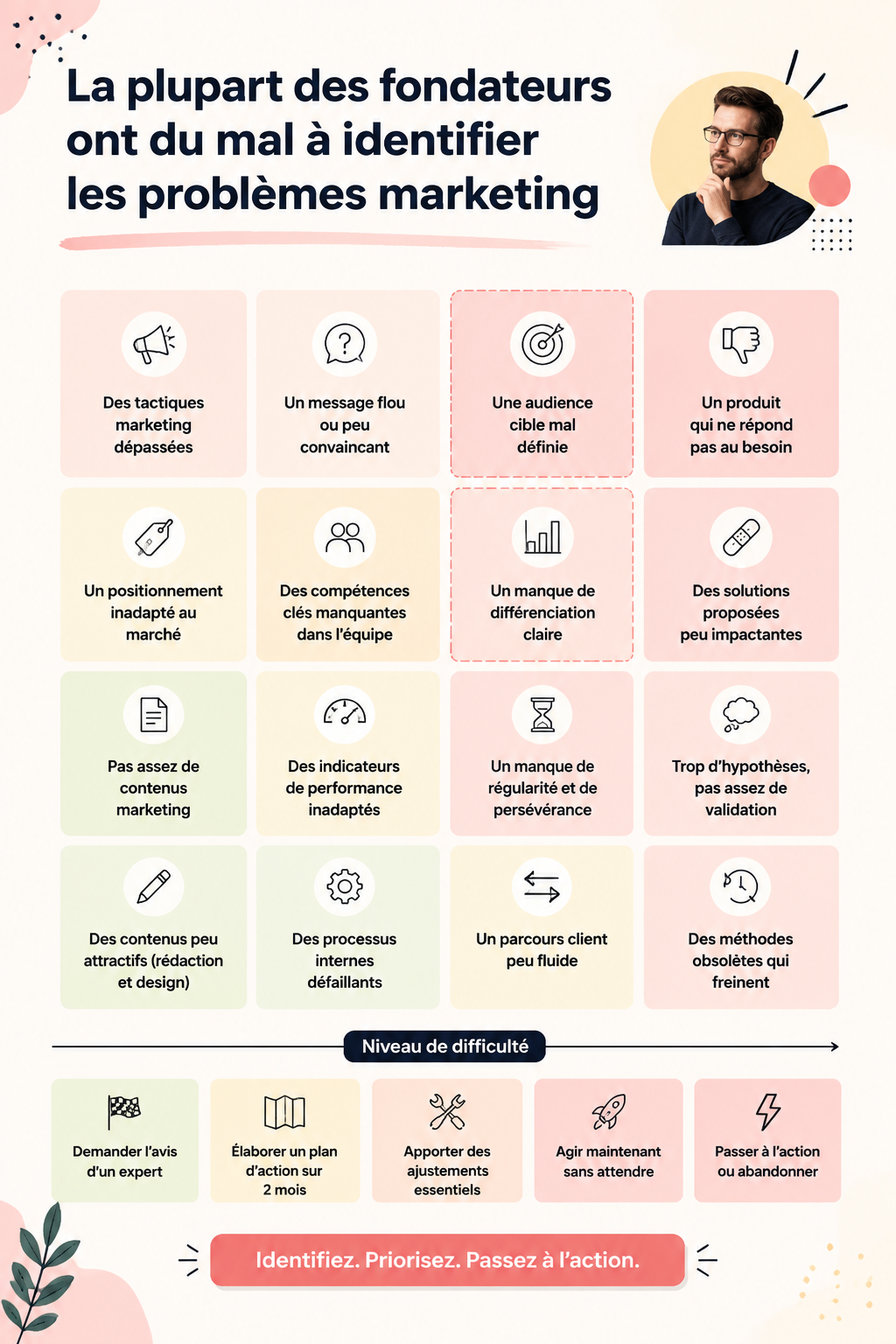 Image d'une femme d'affaires utilisant un graphique pour analyser des données marketing.