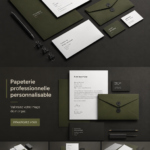 Un mockup élégant de papeterie professionnelle mettant en valeur un design moderne