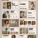 Modèle de présentation de briefing créatif avec des visuels inspirants et structurés