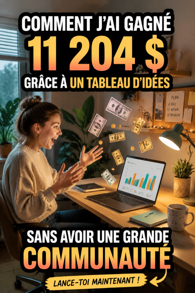 Femme utilisant Pinterest pour monétiser ses idées créatives.