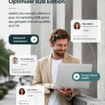 Capture d'écran d'Adobe Journey Optimizer montrant les fonctionnalités clés pour le marketing B2B.