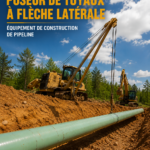PL61 pipelayer utilisé sur un chantier de construction avec des travailleurs