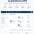 Femme utilisant une plateforme OKR pour planifier ses objectifs