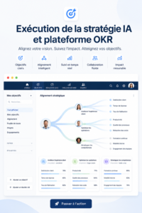 Femme utilisant une plateforme OKR pour planifier ses objectifs
