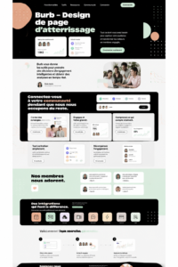 Design moderne d'une page d'atterrissage avec des visuels engageants et un appel à l'action clair