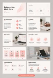 Modèle de présentation Canva avec un design moderne