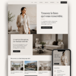 Site web immobilier de luxe avec une interface élégante