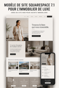 Site web immobilier de luxe avec une interface élégante