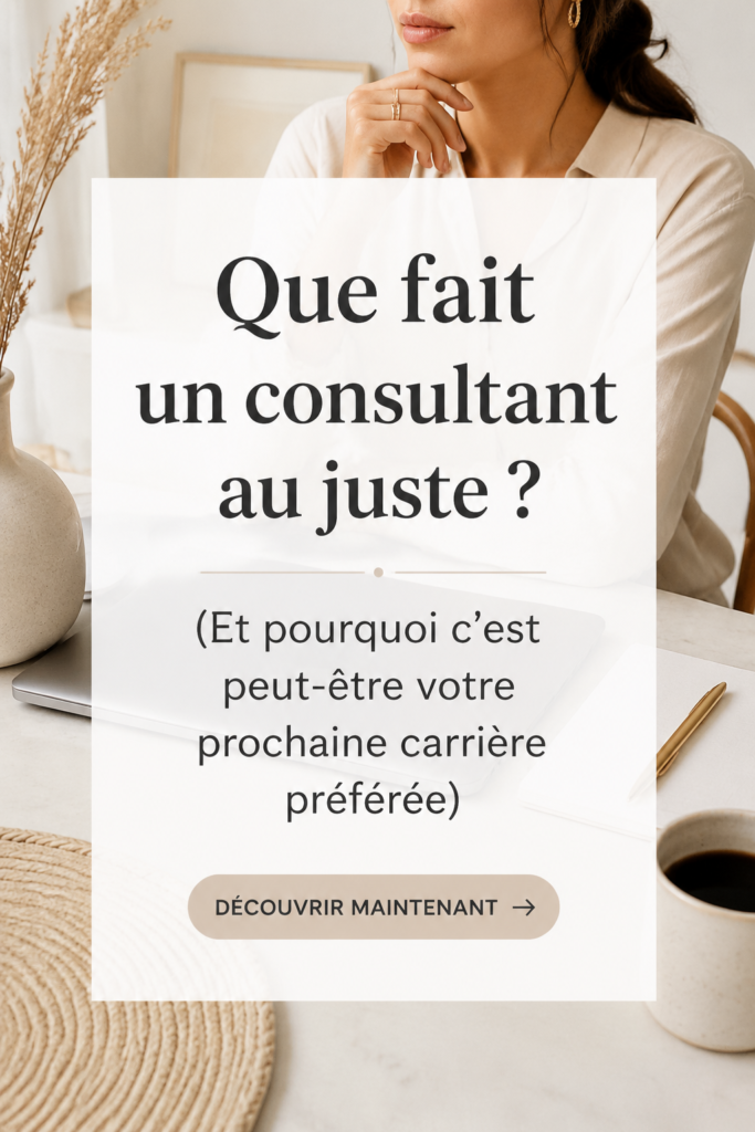 Femme souriante discutant avec un client dans un cadre professionnel, reflétant le rôle d'une consultante.