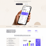 Modèle minimaliste de landing page pour startup dans le secteur financier