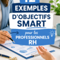 Illustration d'une réunion de professionnels des ressources humaines discutant des objectifs SMART