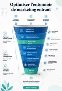 Infographie sur l'optimisation du tunnel d'inbound marketing