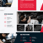 Image d'un garage bien organisé avec un pack de mise en page pour mécaniciens