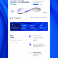 Capture d'écran d'une page d'accueil SaaS avec un design moderne et épuré.