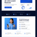 Modèle de page de destination pour un site financier utilisant Divi