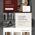 Exemple d'un site web audacieux pour coachs et marketeurs, avec un design captivant.