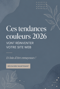 Exemple de site web moderne avec des couleurs tendance pour 2026.
