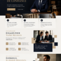Capture d'écran du thème WordPress Bernstein pour avocats, montrant un design professionnel et moderne.
