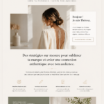 Thème WordPress Elementor pour les entrepreneuses, affichant un design moderne et féminin