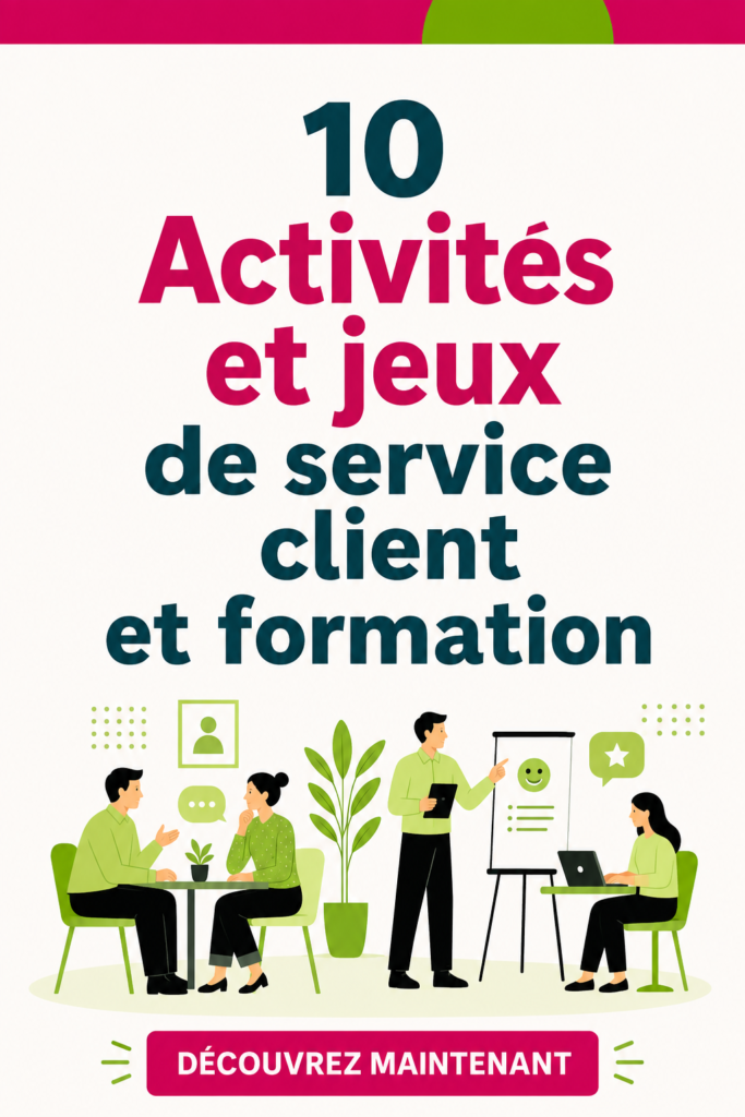 Une équipe de professionnels en train de jouer à un jeu de formation pour le service client.