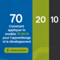 Illustration d'un modèle d'apprentissage basé sur le 70:20:10.