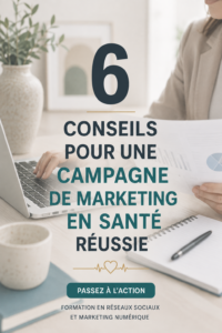Une femme professionnelle en train de discuter de marketing dans le domaine de la santé