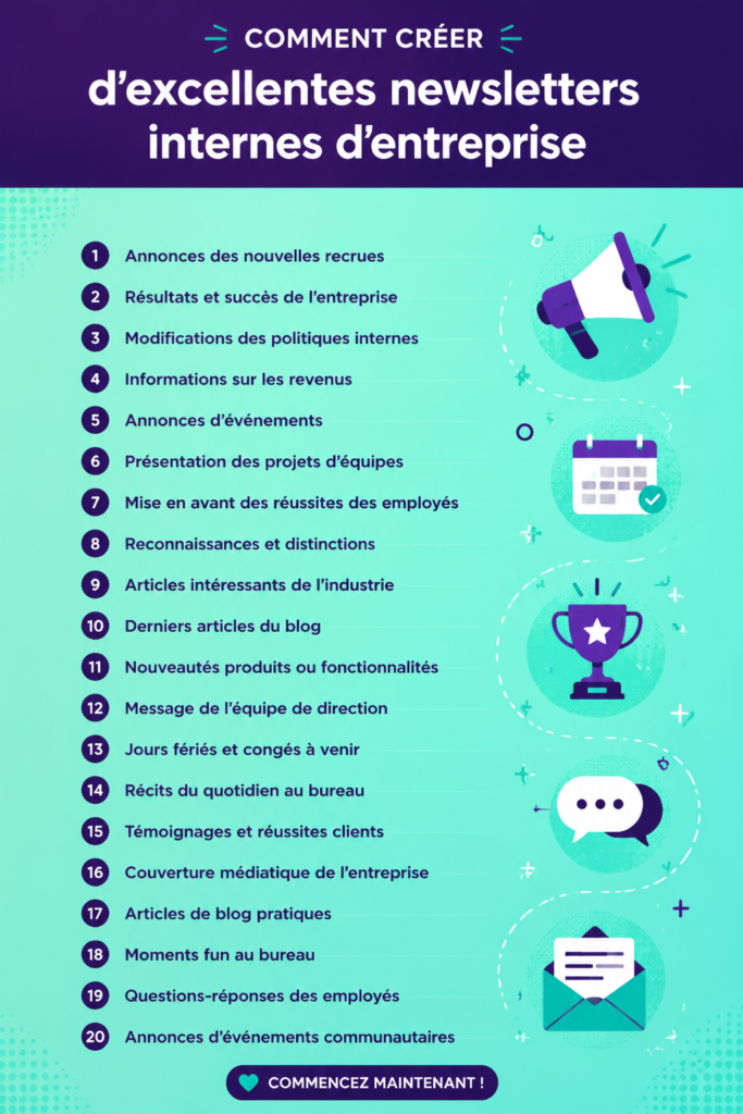 Exemple de newsletter d'entreprise bien conçue à travers un ordinateur avec des graphiques engageants.
