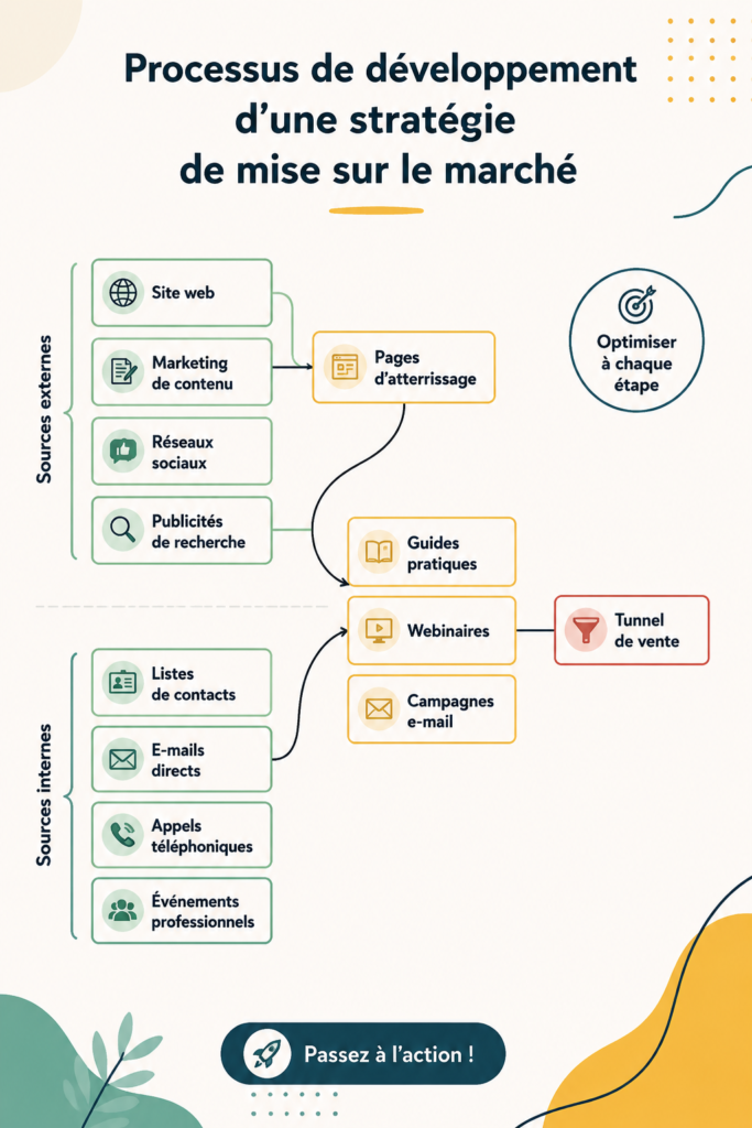 Stratégie go-to-market avec un graphique de présentation