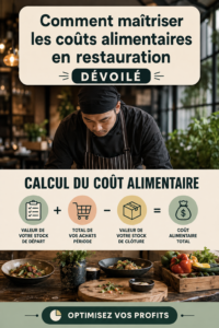 Une restauratrice en train d'analyser les coûts alimentaires de son établissement.
