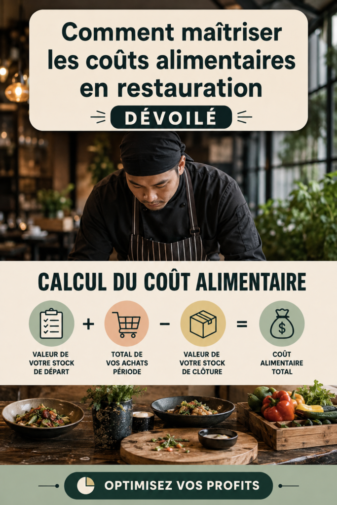 Une restauratrice en train d'analyser les coûts alimentaires de son établissement.