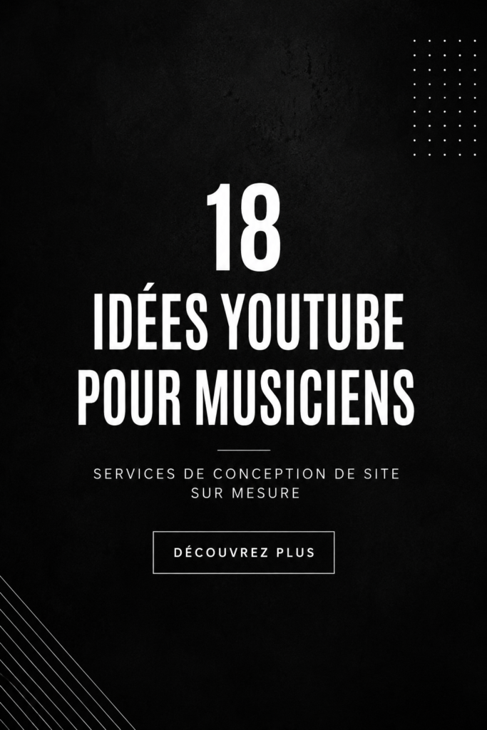 Vignette de la vidéo YouTube d'un musicien avec une belle couverture