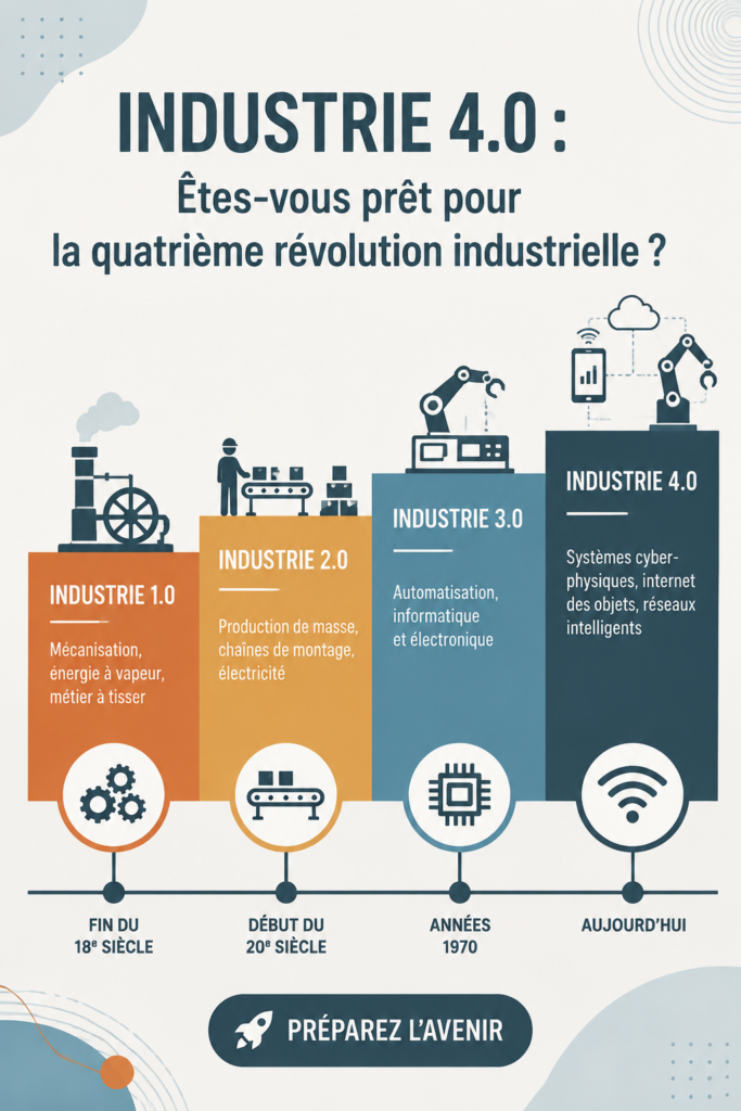 Illustration de la transformation numérique avec l'Industrie 4.0 dans un contexte B2B.