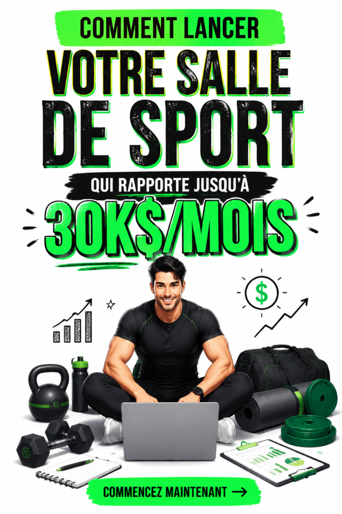 Image d'une salle de sport moderne remplie de clientèles heureuses et motivées