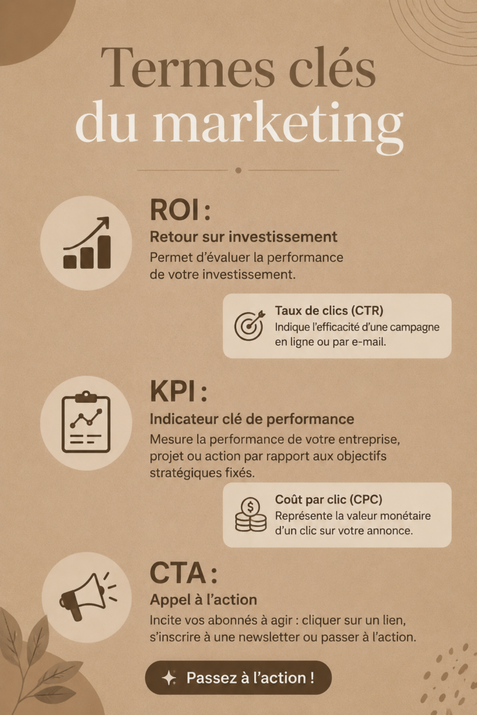 Visuel illustrant les termes du marketing B2B avec des mots clés en avant-plan.