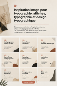 Affiche moderne avec différentes typographies pour inspirer les créateurs