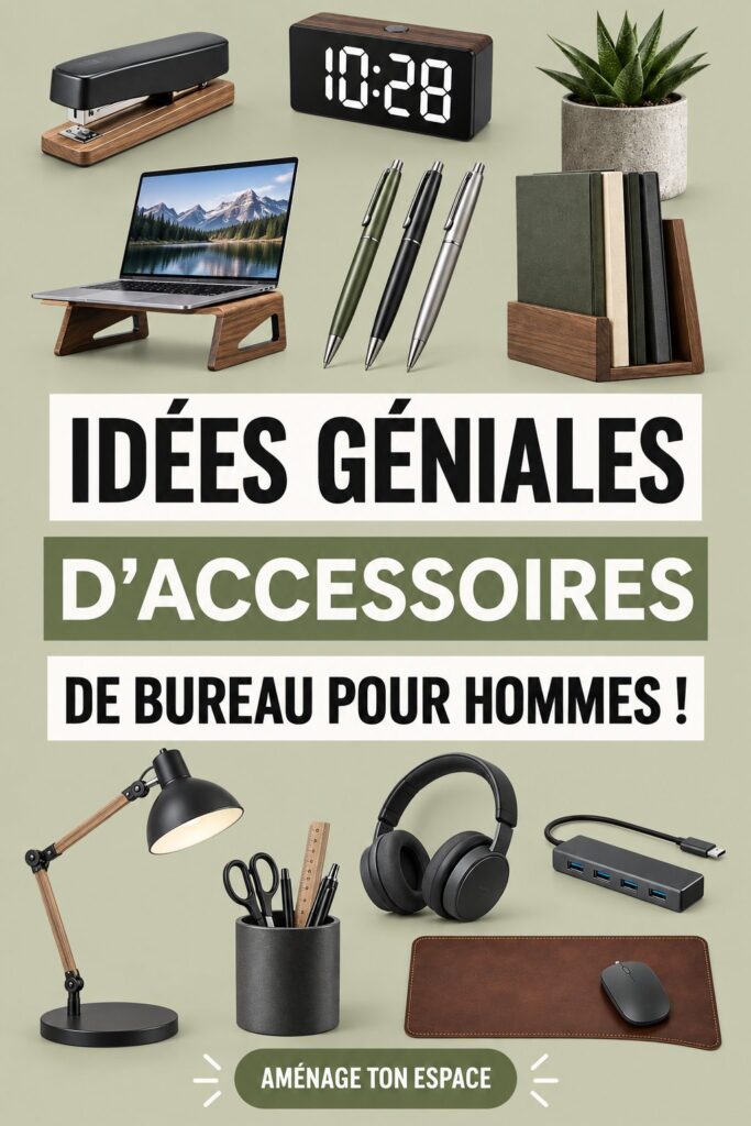 Accessoires de bureau modernes et pratiques pour hommes