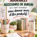 Un bureau bien organisé avec des accessoires colorés et inspirants pour augmenter la productivité.